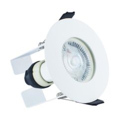 Integral ILDLFR70D003 Downlight Fire Rated Static Rnd w/o Lamp GU10 Holder & Bkt Terminal Block 70mm White