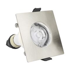 Integral ILDLFR70D008 Evofire Fire Rated Downlight 70Mm Cutout IP65 Satin Nickel Square +Gu10 Holder Integral