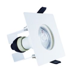 Integral ILDLFR70D009 Evofire Fire Rated Downlight 70Mm Cutout IP65 White Square +Gu10 Holder & Insulation Guard Integral