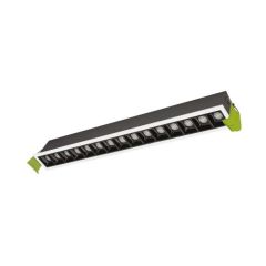Integral ILDLTR003 Tracelux 30W 15 Light 3000K 45Mm Width Recessed Linear Downlight Led 405Mm By 37Mm Cutout Cri90 IP20 2280Lm 30 Deg Beam 76Lm/W White Bezel Without Outer Cover Without Driver