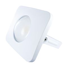 Integral Compact-Tough Floodlight LED 4000K Non-Dimmable IP65 Frosted Lens 30W 2700lm 110Deg 188x143x87mm White Aluminium