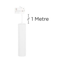 Integral ILNEV011 Accentplus Spotlight S1 56Mm Diameter 235Mm Length Gu10 Led 3 Circuit Track Mounted Suspended Pendant 1M Cable White Finish