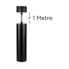 Integral ILNEV018 Accentplus Spotlight S2 65Mm Diameter 235Mm Length Gu10 Led Base Surface Mounted Suspended Pendant 1M Cable Black Finish