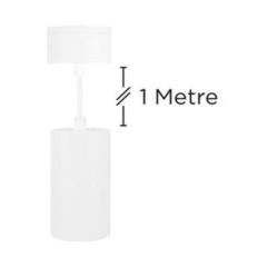 Integral ILNEV021 Accentplus Spotlight S1 56Mm Diameter 100Mm Length Gu10 Led Base Surface Mounted Suspended Pendant 1M Cable White Finish