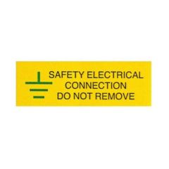 Warning Safety Elect Conn Self Adhesive Vinyl 75x25mm Pack=10
