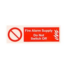 Warning Fire Alarm Supply Self Adhesive Vinyl 75x25mm Pack=10