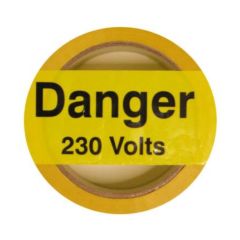 Danger 230 Volts Self-Adhesive Laminated 48mmx33m