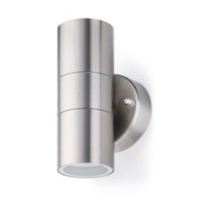 JCC JC17060 Twin GU10 Stainless Steel Up/Down wall light 7W LED Max, IP44