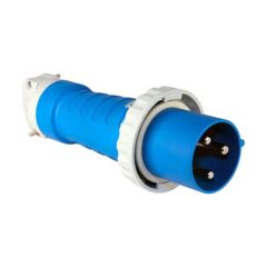 Lewden PM125/601 2P+E 125A 230V IPX7 Industrial Plug Blue