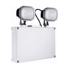 Lumineux 410256 Draycote Emergency Twin Spot Self-Test IP65 6w White 6000K