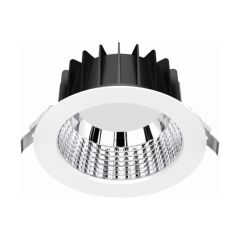 Lumineux 430203 Eyebrook LED Dome Downlight 12W 3CCT Semi-Specular 80D 4" White