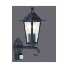 Lutec 5112104012 Corniche PIR IP44 E27 Wall Light Black