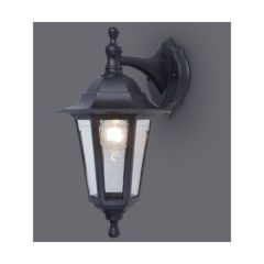 Lutec 5112605346 Coastal IP44 E27 Wall Light Black