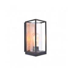 Lutec 5288814012 Flair Outdoor E27 Half Wall 1 Light Wood Look