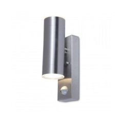 Lutec 5510807001 Grange IP44 Integrated LED Wall Light Stainless Steel 760lm 3000K