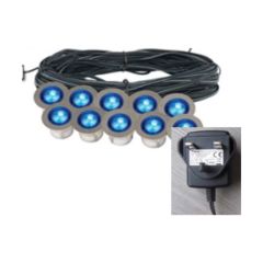 Lutec 6446310001 Twilight IP67 30Mm White Round LED Deck Light Stainless Steel 90lm 4000K