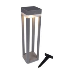 Lutec 6908002337 Table Cube IP44 Integrated LED Portable Solar Light Silver 100lm 3000K