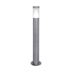 Lutec 7008201001 Virgo IP44 Integrated LED Bollard Light Stainless Steel 350lm 3000K
