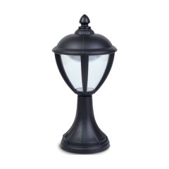 Lutec 7260401012 Unite IP44 Integrated LED Bollard Light Black 330lm 3000K