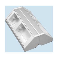 Marco Trunking 1&2 Gang Back to Back Bench Unit White Aluminium