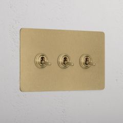 Corston Antique Brass 10064 3G Two Way Toggle Switch