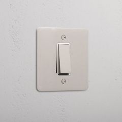 Corston Polished Nickel White 11153 1G Retractive Rocker Switch