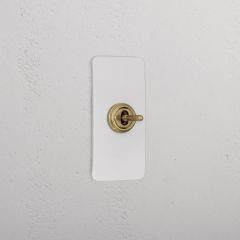 Corston Paintable Antique Brass 10574 1G Architrave Centre Retractive Toggle Switch