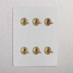 Corston Paintable Antique Brass 12857 6G Two Way Toggle Switch