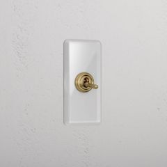 Corston Clear Antique Brass 10411 1G Architrave Retractive Toggle Switch