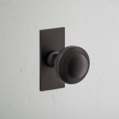 Corston Bronze  10265 Poplar Short Plate Fixed Door Knob