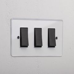 Corston Clear Bronze Black 10293 3G Two Way Rocker Switch