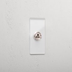 Corston Clear Polished Nickel 11291 1G Architrave Two Way Toggle Switch