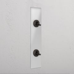 Corston Clear Bronze  16146 2G Architrave Two Way Toggle Switch