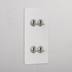 Corston Paintable Polished Nickel   13336 4G Vertical Two Way Toggle Switch