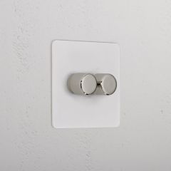 Corston Paintable Polished Nickel 12430 2G Dimmer Switch