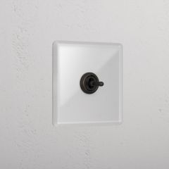 Corston Clear Bronze 10960 1G Centre Retractive Toggle Switch
