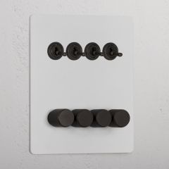 Corston Paintable Bronze 12212 8G Mixed Switch 4T4D