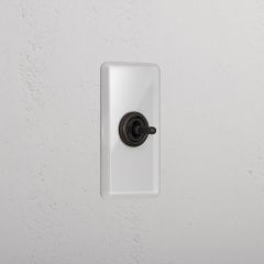Corston Clear Bronze 13422 1G Architrave Centre Retractive Toggle Switch