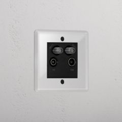 Corston Clear Black 11448 Aerial Socket