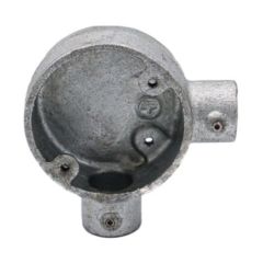 MetPro CL3G Conlok Angle Circular Box 20mm Galvanised Malleable Iron