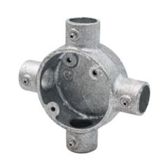 MetPro CL5G Conlok Intersection 4 Way Circular Box 20mm Galvanised Malleable Iron