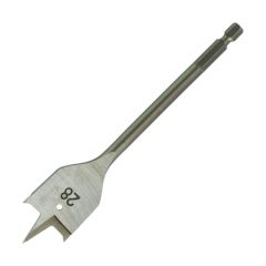 Milwaukee Flat Bit Wood Boring 1/4in Hex Shank DIN E 6.3 28x152mm