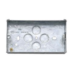 MK 886ZIC Box 2 Gang Flush 75x135x35mm Steel