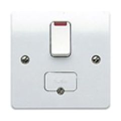 MK K1060WHI Logic Plus DP Switched Fused c/w Neon Connection Unit 13A White