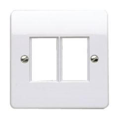 MK K172WHI Logic Plus 1 Gang 2 Module LJU6C Frontplate 22x37mm White