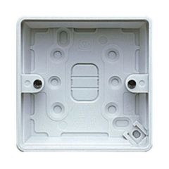 MK K2140WHI Logic Plus 1 Gang Moulded Surface Box 87x87x30mm White