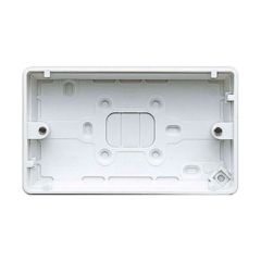 MK K2142WHI Logic Plus 2 Gang Moulded Surface Box 87x148x30mm White