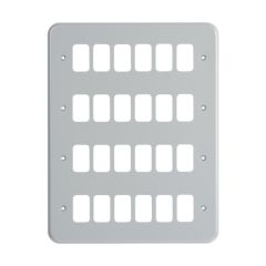 MK K3514ALM Grid Plus Frontplate 24 Module 207x267mm Aluminium