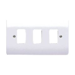 MK K3633WHI Grid Plus 3 Module Frontplate 86x146mm White