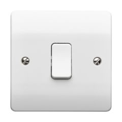 MK K4871WHI Logic Plus Plate Switch 1 Gang 2 Way SP 10A White
